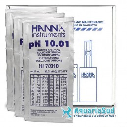 HANNA HI70010P Solution tampon pH 10.01 - 25 sachets de 20 mL
