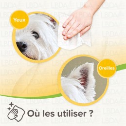 BEAPHAR - Lingettes nettoyantes Yeux et Oreilles pour chien