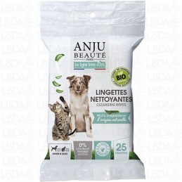 ANJU Beauté - Lingettes nettoyantes Ecosoin Bio pour chien