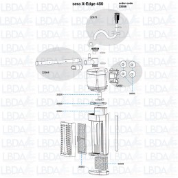 SERA X-Edge 450 – Filtre d'angle 450 l/h